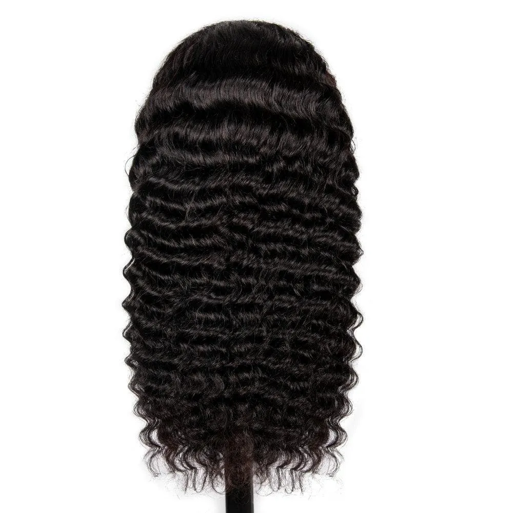 Angie Queen 13x4 T Part Lace Front Wigs Brazilian Loose Deep Wave Human Hair Wigs 180% Density Pre-plucked