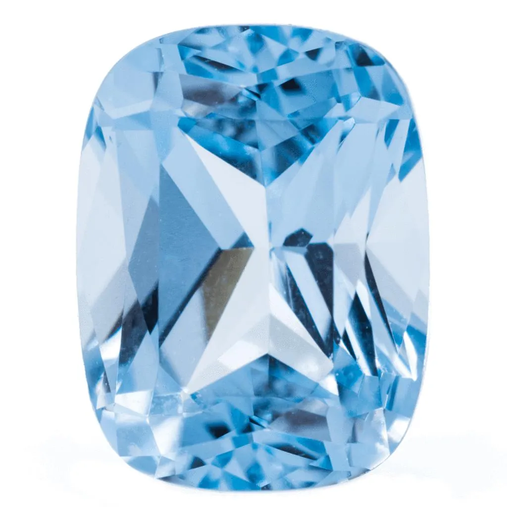 Antique Cushion Chatham Lab-Grown Aqua Blue Spinel Gems