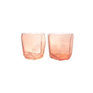 Apricot Crystal Tumbler Pair