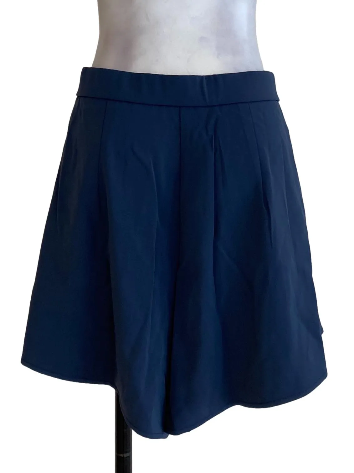 Ash Blue Box Pleated Shorts