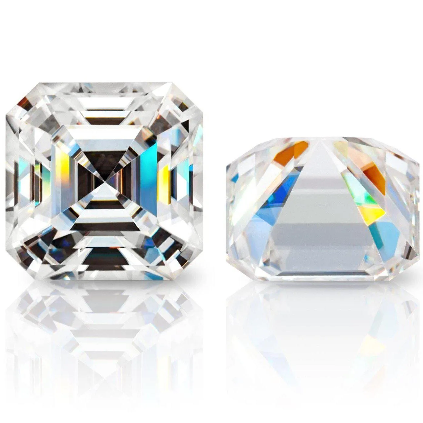 Asscher Cut Loose Moissanite | White D Color VVS1 | With Certificate