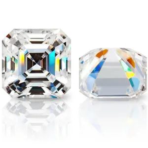 Asscher Cut Loose Moissanite | White D Color VVS1 | With Certificate