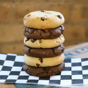 Assorted Quarter Pound Vegan Cookies - 6 Pack Chocolate Chip & Double Chocolate Chip