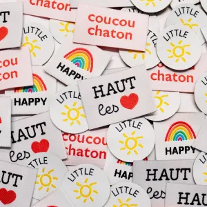 Assortiment Etiquettes tissées « Colorful » IKATEE