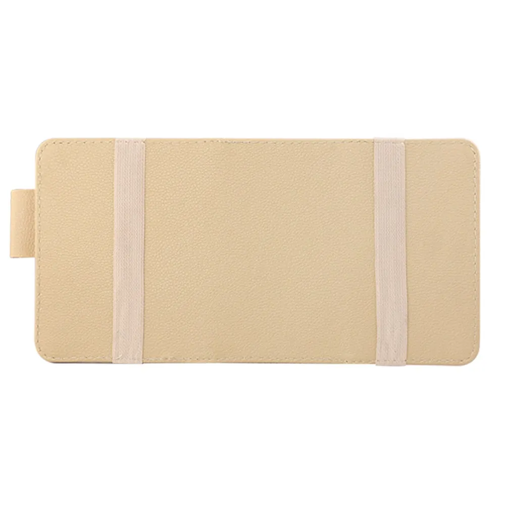 Auto Sun Visor Organizer, Sunglasses Holders for Car Sun Visor  Auto Interior Accessories Storage Travel Document Holder with Multi-Pocket PU Leather Cards Receipts Pouch - OOLVS