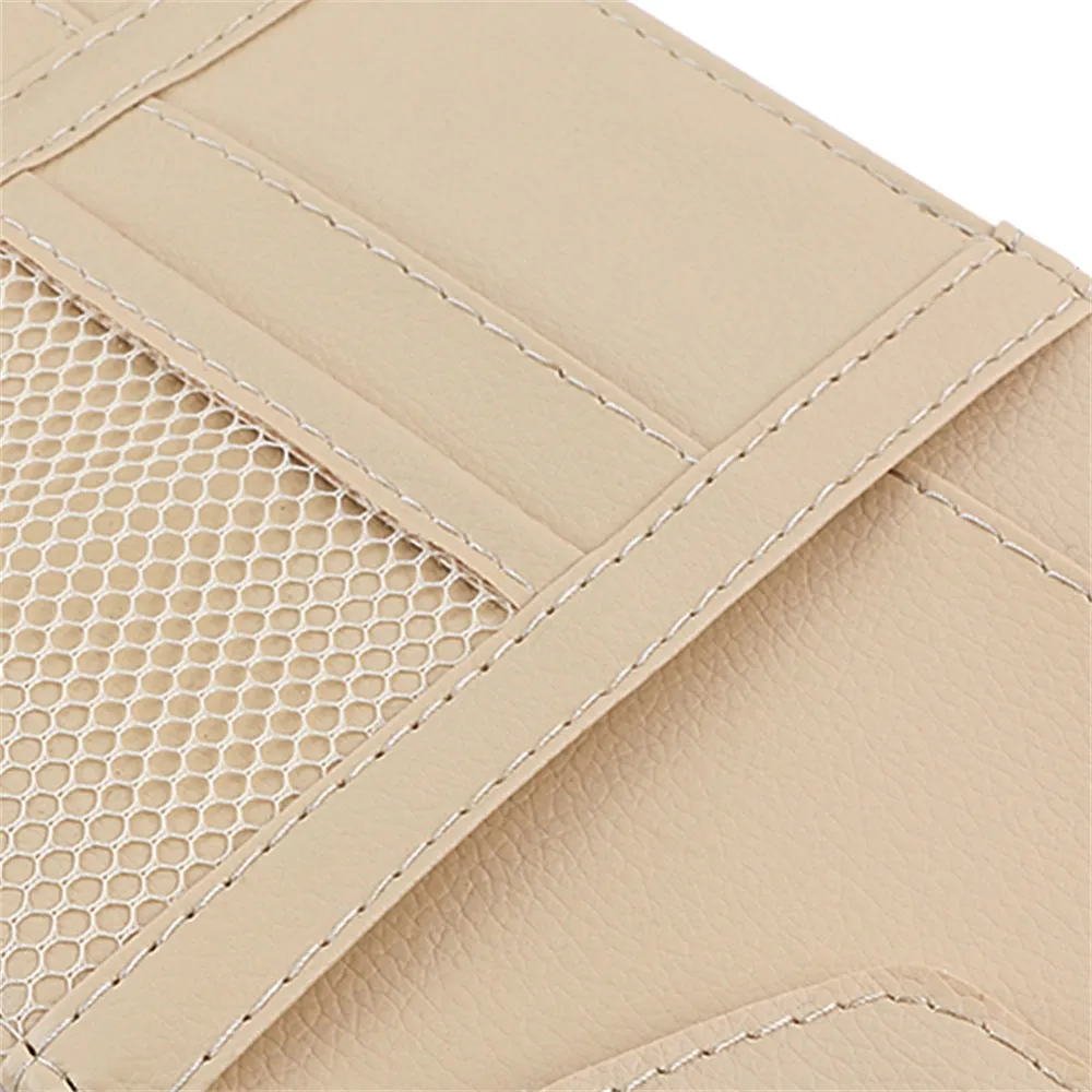 Auto Sun Visor Organizer, Sunglasses Holders for Car Sun Visor  Auto Interior Accessories Storage Travel Document Holder with Multi-Pocket PU Leather Cards Receipts Pouch - OOLVS