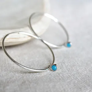 Avena Turquoise Hoop Earrings