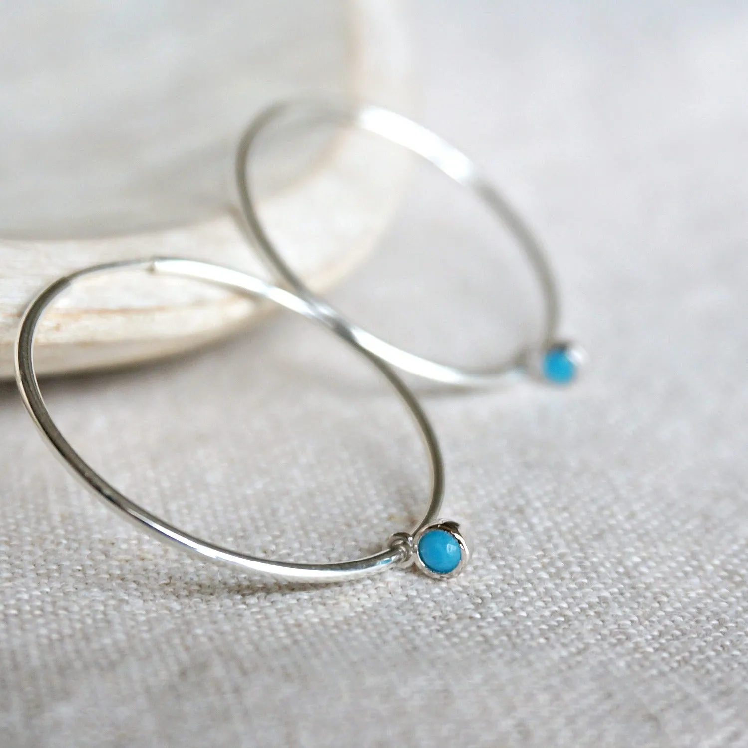 Avena Turquoise Hoop Earrings