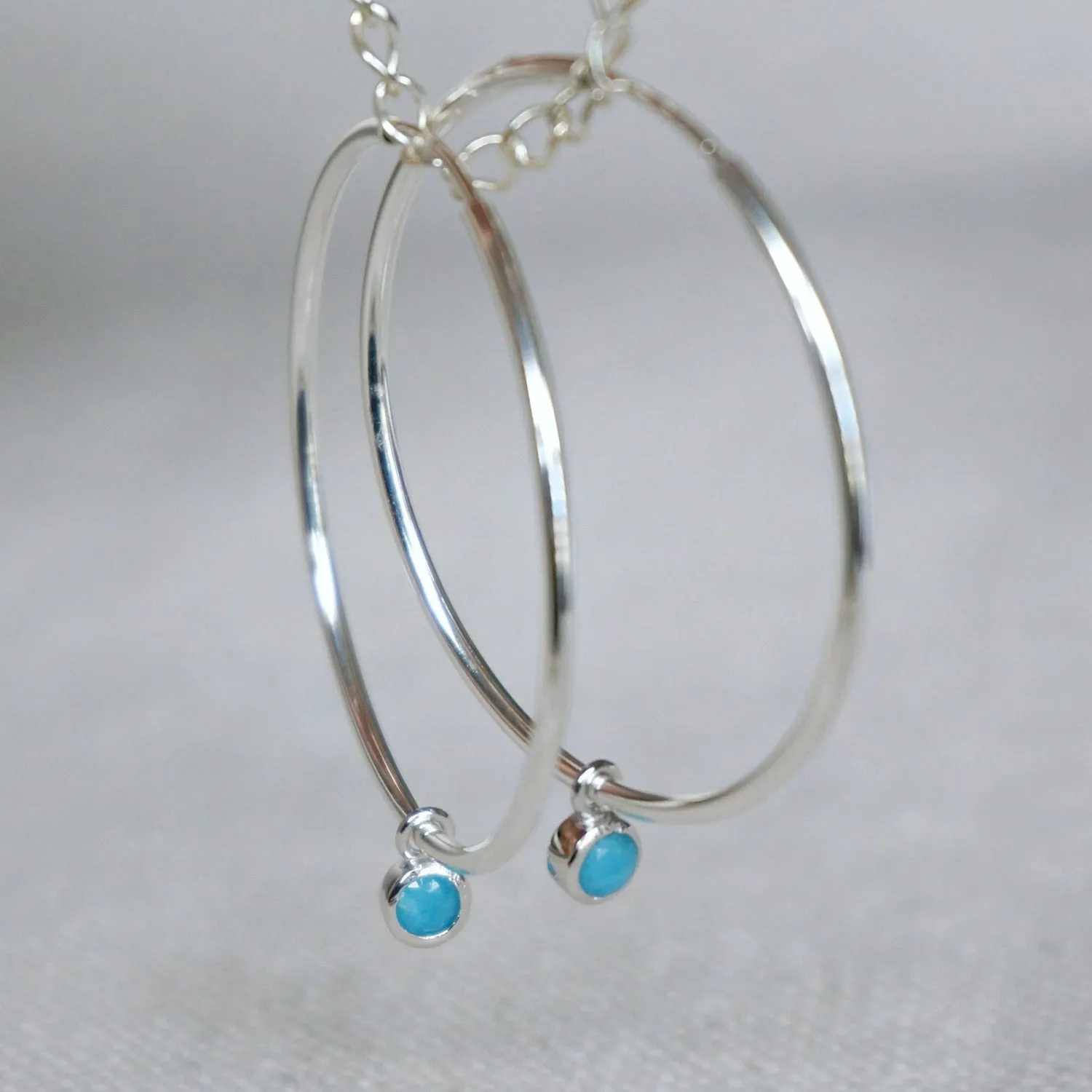 Avena Turquoise Hoop Earrings