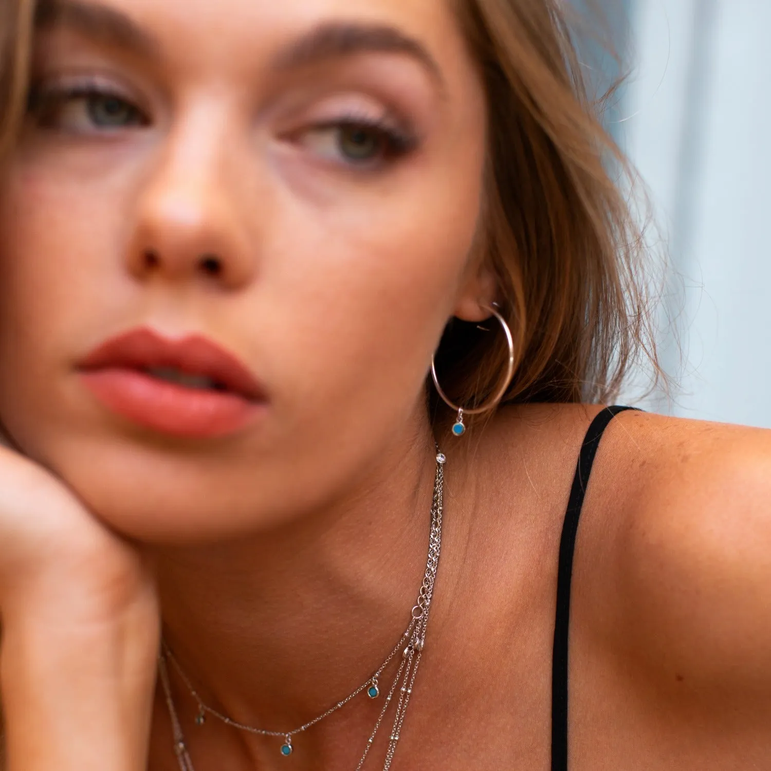 Avena Turquoise Hoop Earrings