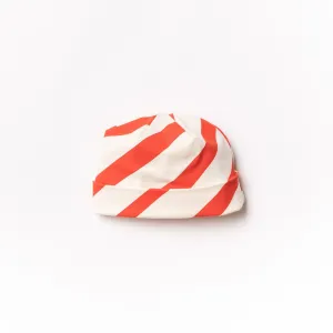 Baby Beanie // red diagonal