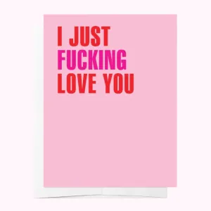 Bad On Paper I JUST FUCKING LOVE YOU greeting card