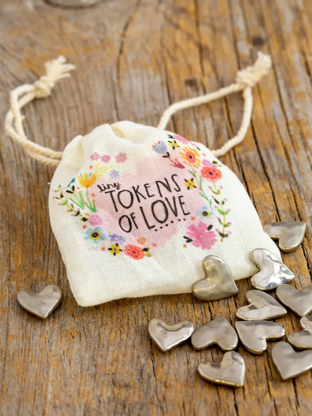 Bag of Tiny Tokens, Set of 12 in Hearts