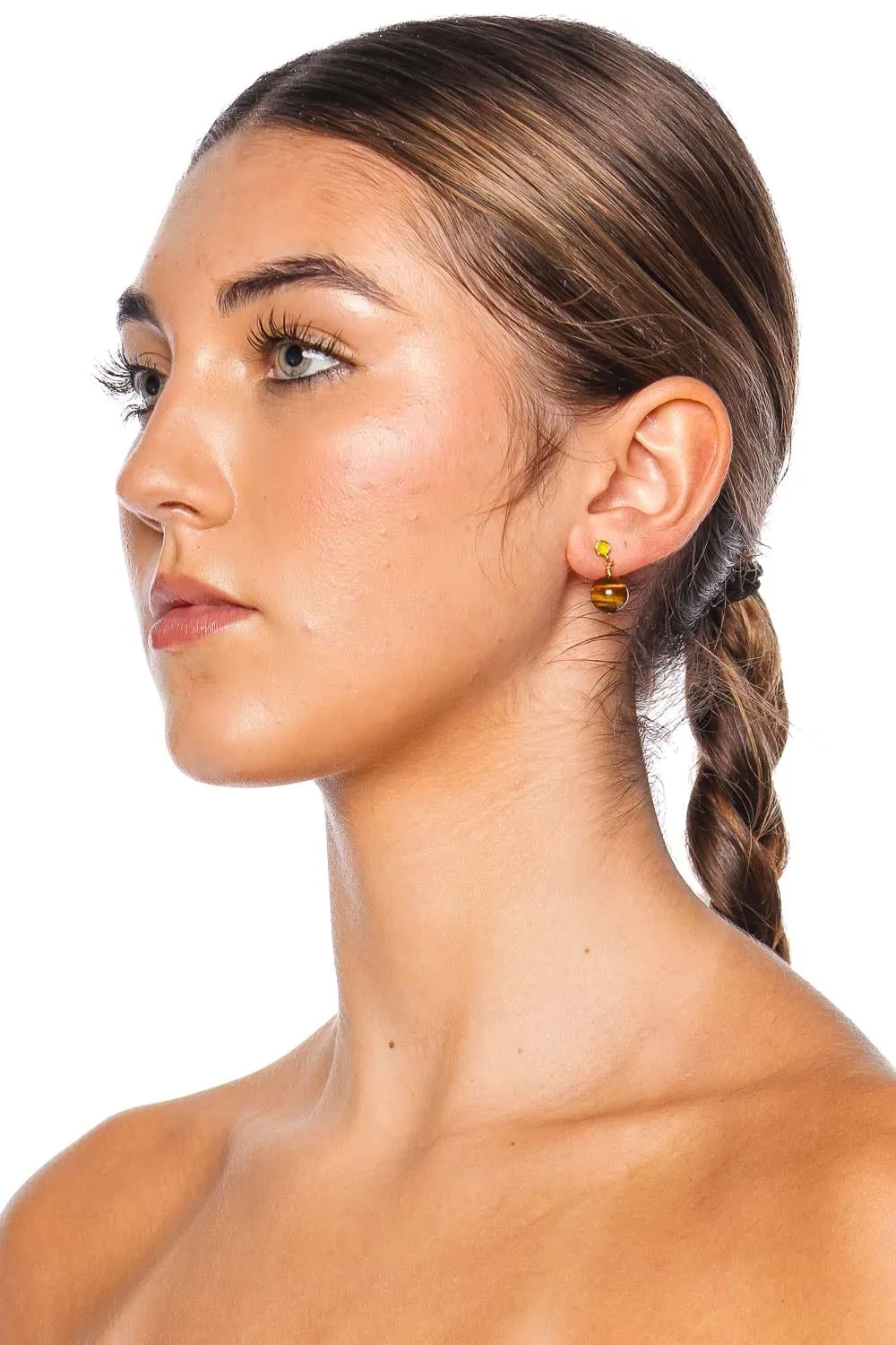 Ball Eye of the Tiger Earrings