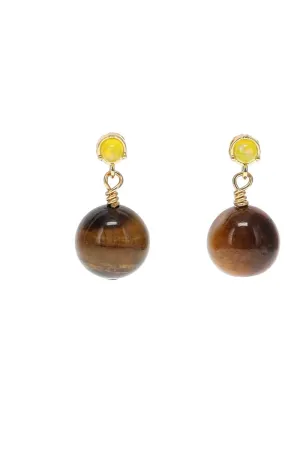 Ball Eye of the Tiger Earrings