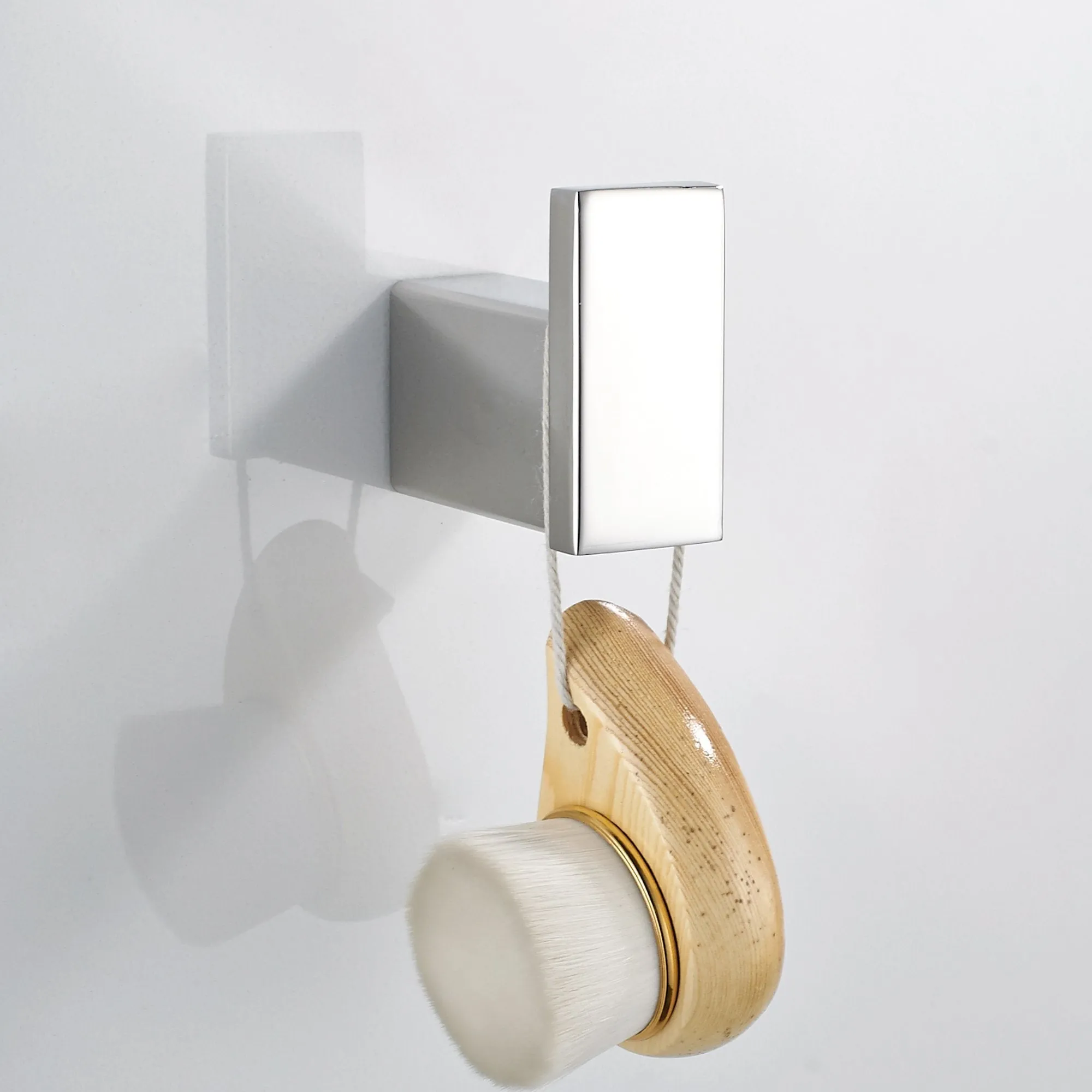 Bathroom Towel Holders Stainless Steel 4-Piece Towel Bar Toilet Paper Holder Towel Ring Robe Hook Bath Accessory Set RUSTPROOF Wall Mount Kitchen Hanger Contemporary Square Style, Brushed Nickel