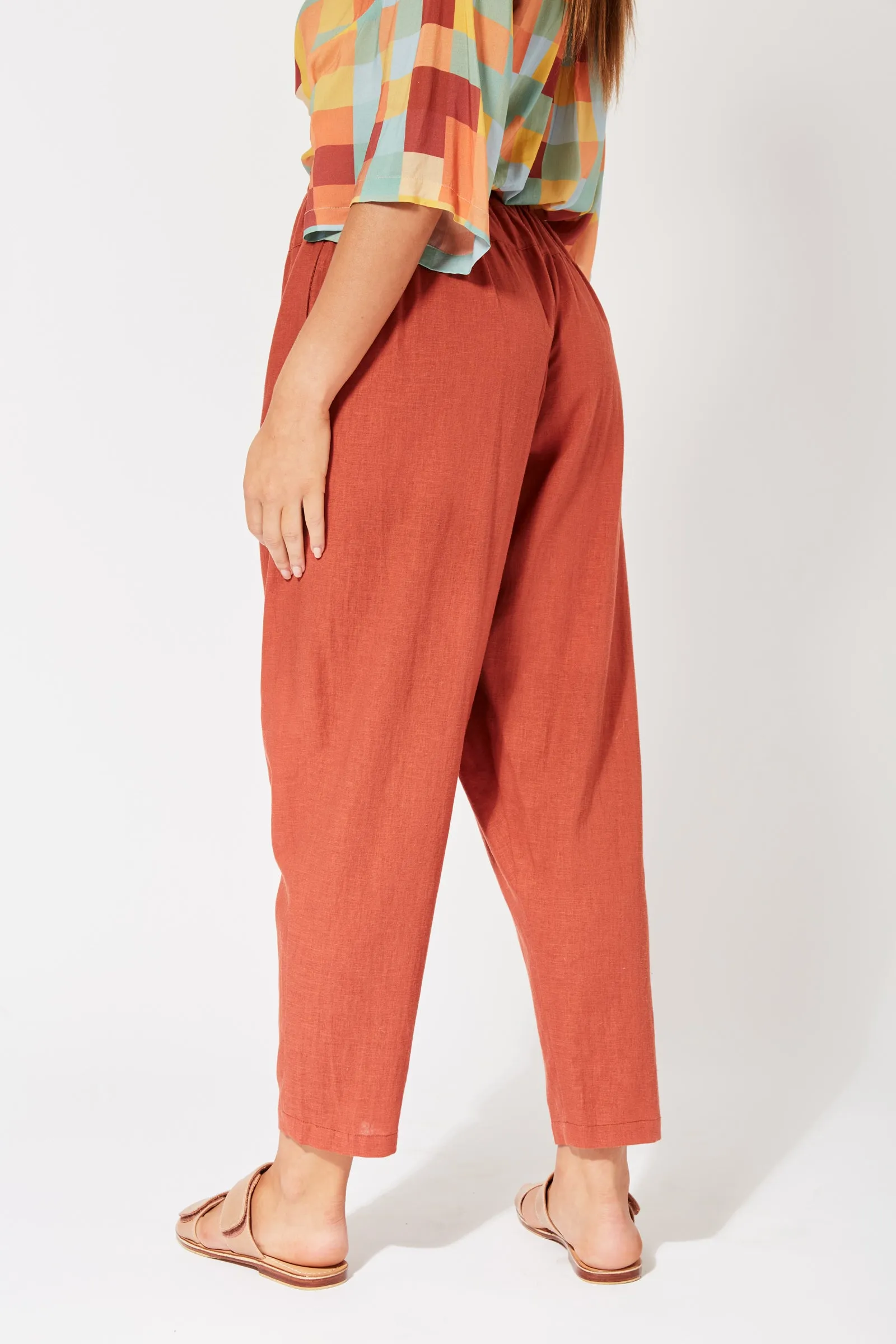 Belize relaxed Pant in Rust by Haven