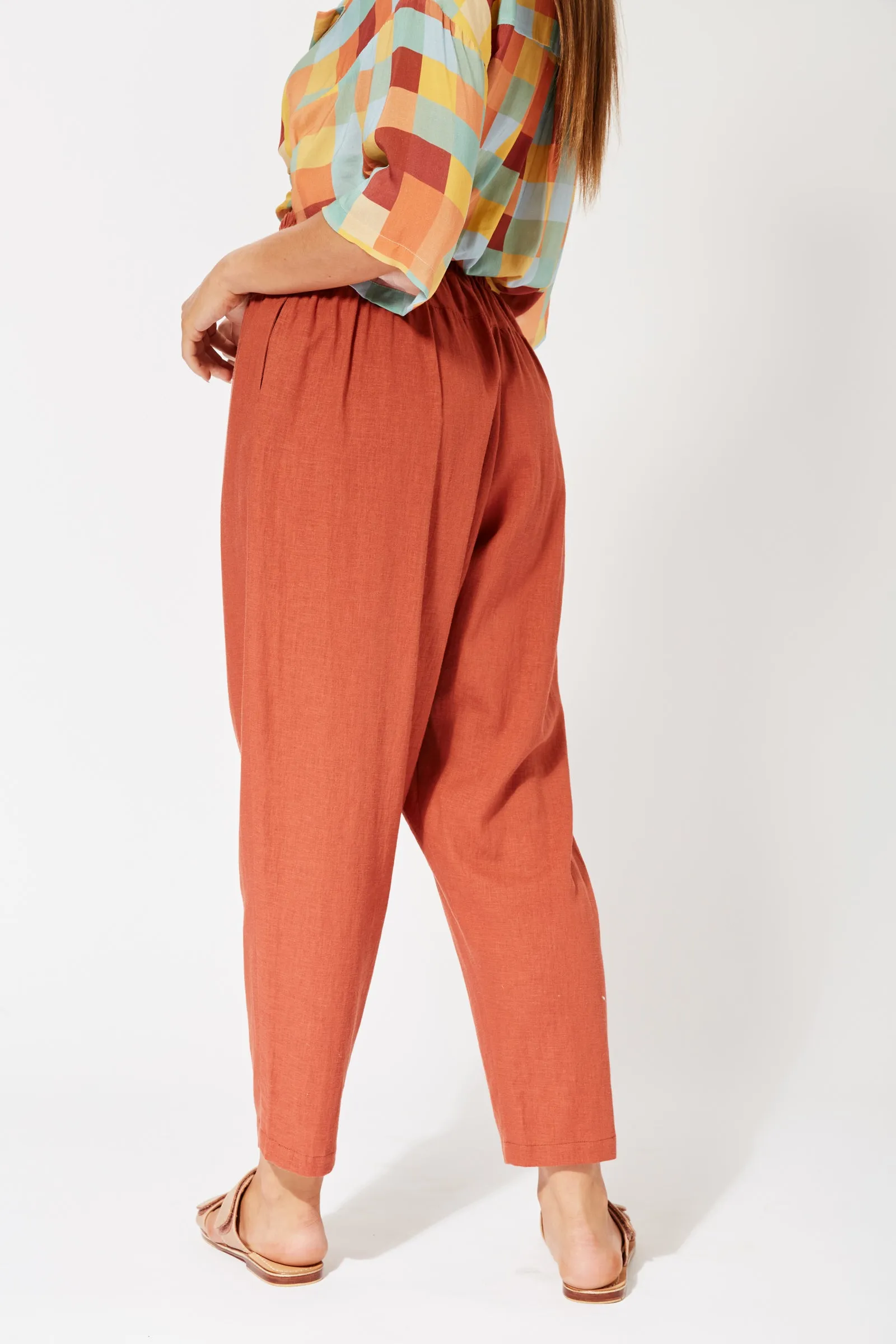 Belize relaxed Pant in Rust by Haven