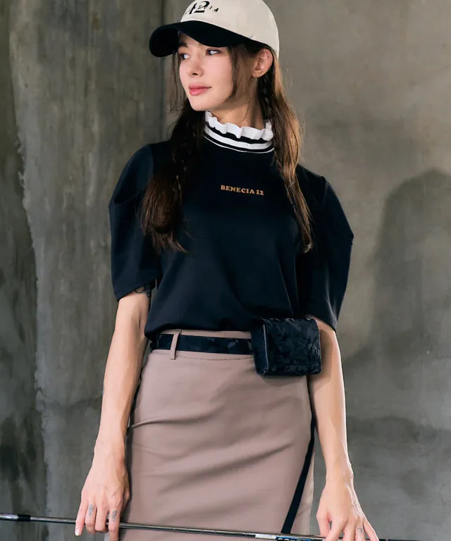 BENECIA 12 Functional Shirring Cushion Tee - Black