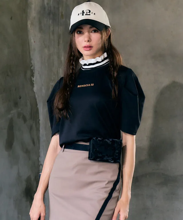 BENECIA 12 Functional Shirring Cushion Tee - Black