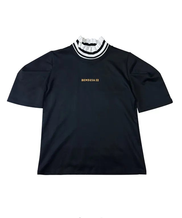 BENECIA 12 Functional Shirring Cushion Tee - Black