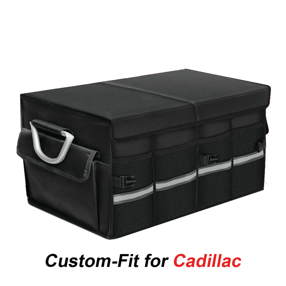 Big Trunk Organizer, Custom-Fit For Car, Cargo Organizer SUV Trunk Storage Waterproof Collapsible Durable Multi Compartments WaCA253