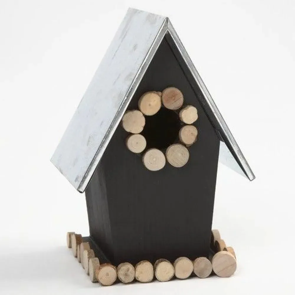 Bird Box Removable Zinc Roof 13,5x11x19cm 32mm Pine