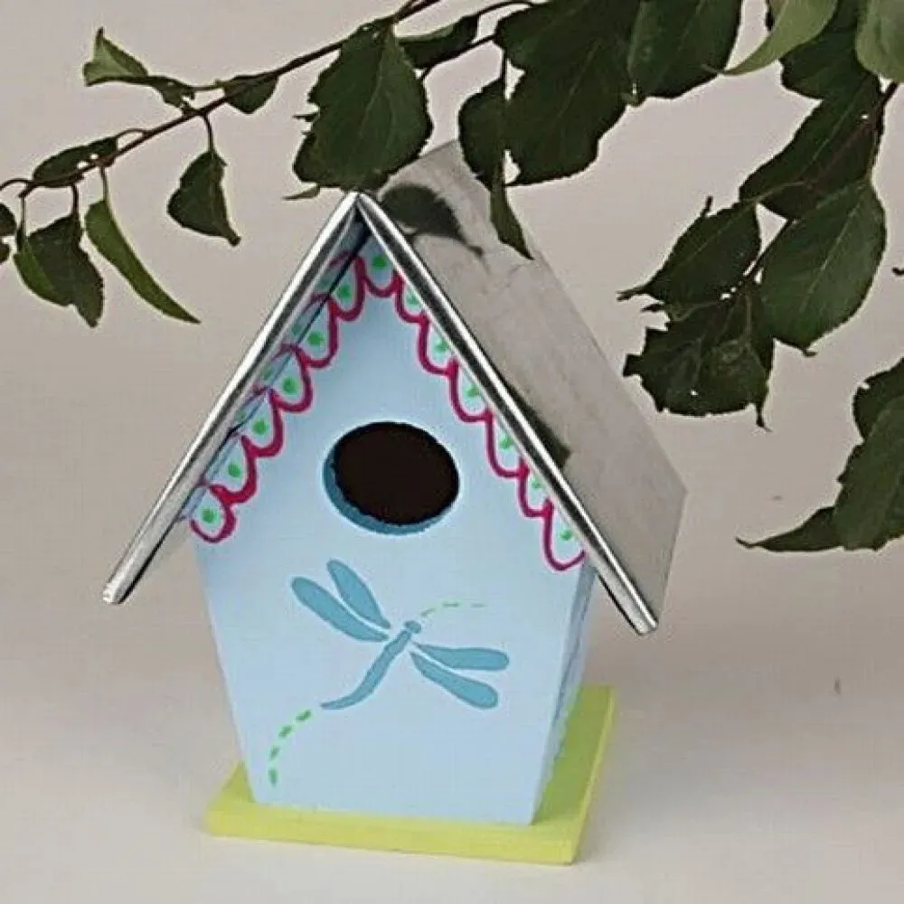 Bird Box Removable Zinc Roof 13,5x11x19cm 32mm Pine