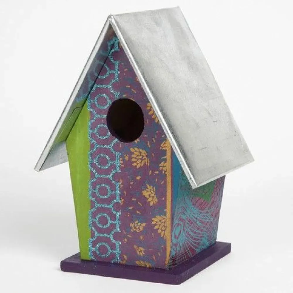 Bird Box Removable Zinc Roof 13,5x11x19cm 32mm Pine