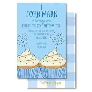 Birthday Fun - Blue Invitation