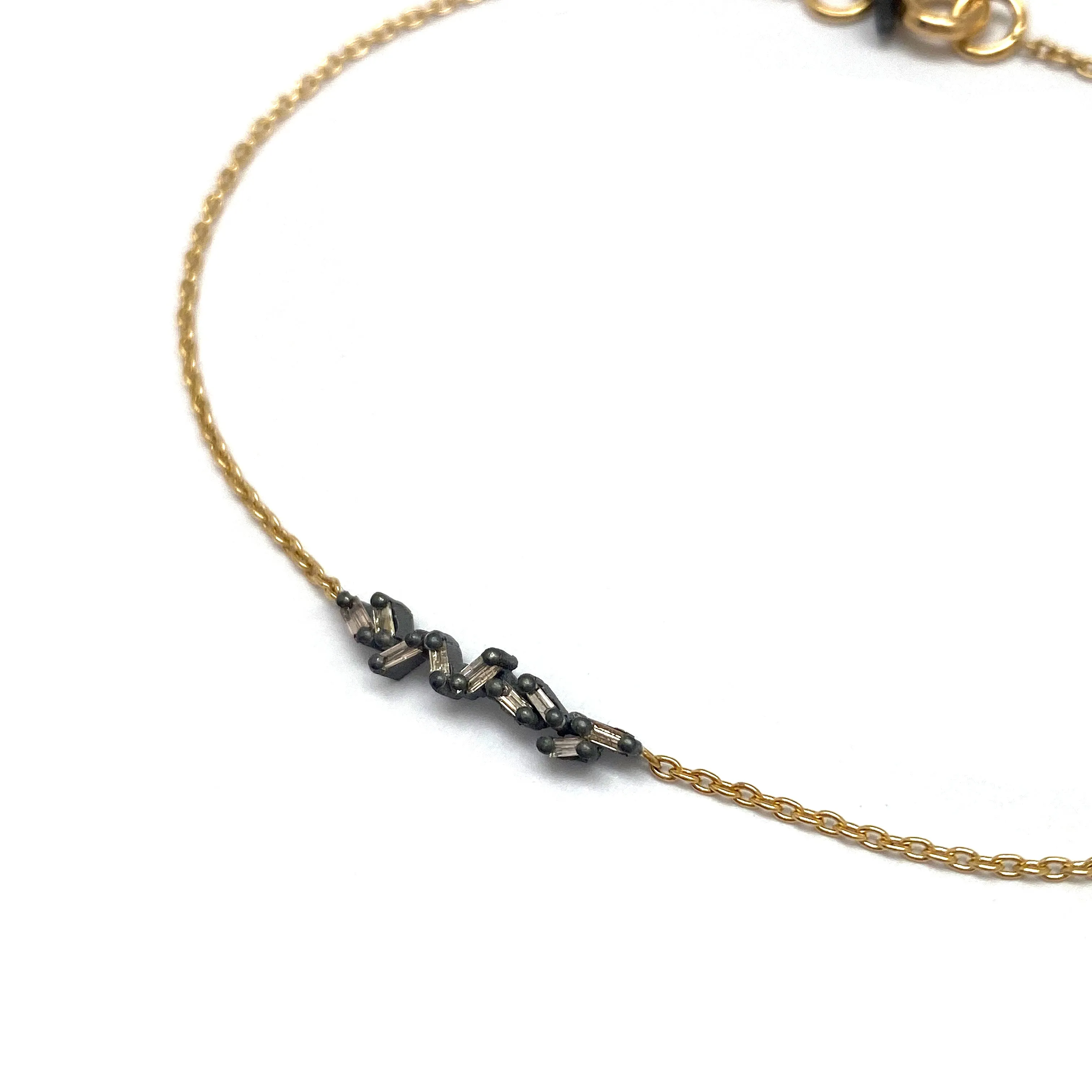 Black and Gold Diamond Bracelet