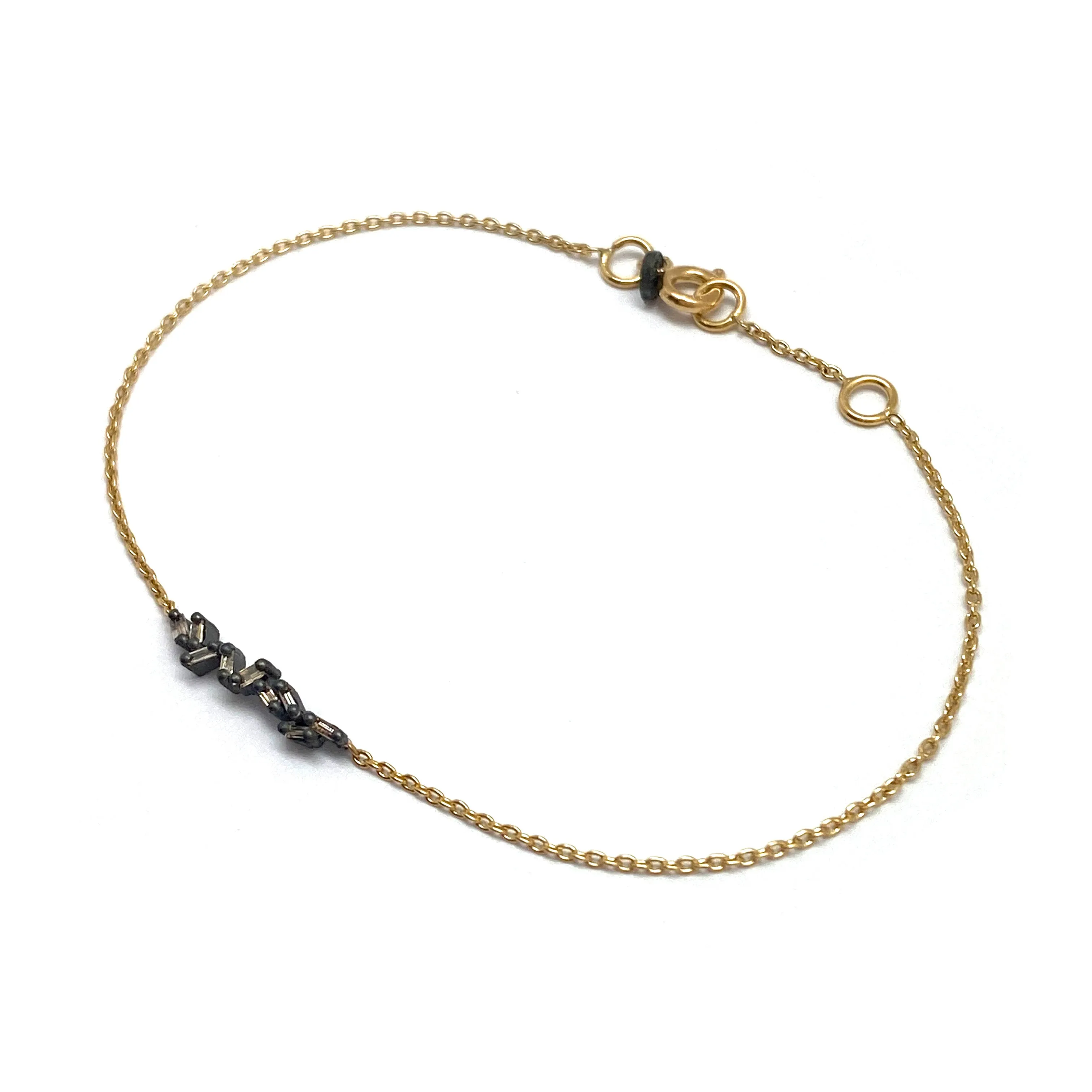 Black and Gold Diamond Bracelet