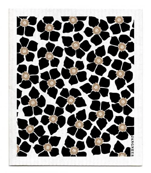 Black Daffodil Dishcloth