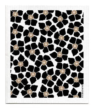 Black Daffodil Dishcloth