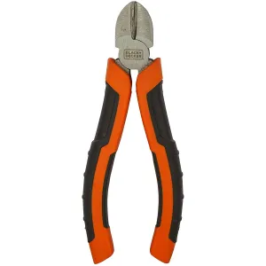 Black Decker 160mm Bimaterial Steel Diagonal Cutting Pliers
