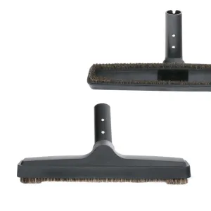 Black Filter Queen Floor Brush With Plastic Curved Neck & Button Lock - 12"