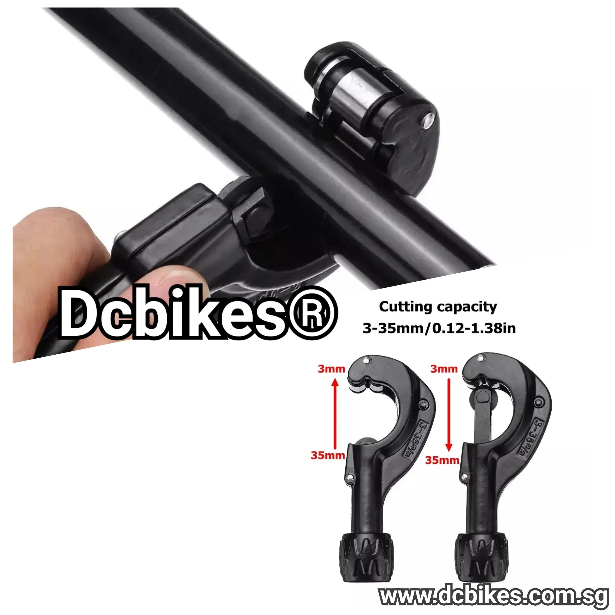 Black Fork Tube Handlebar Seat Post Bar Cutter Tool For 3-35mm