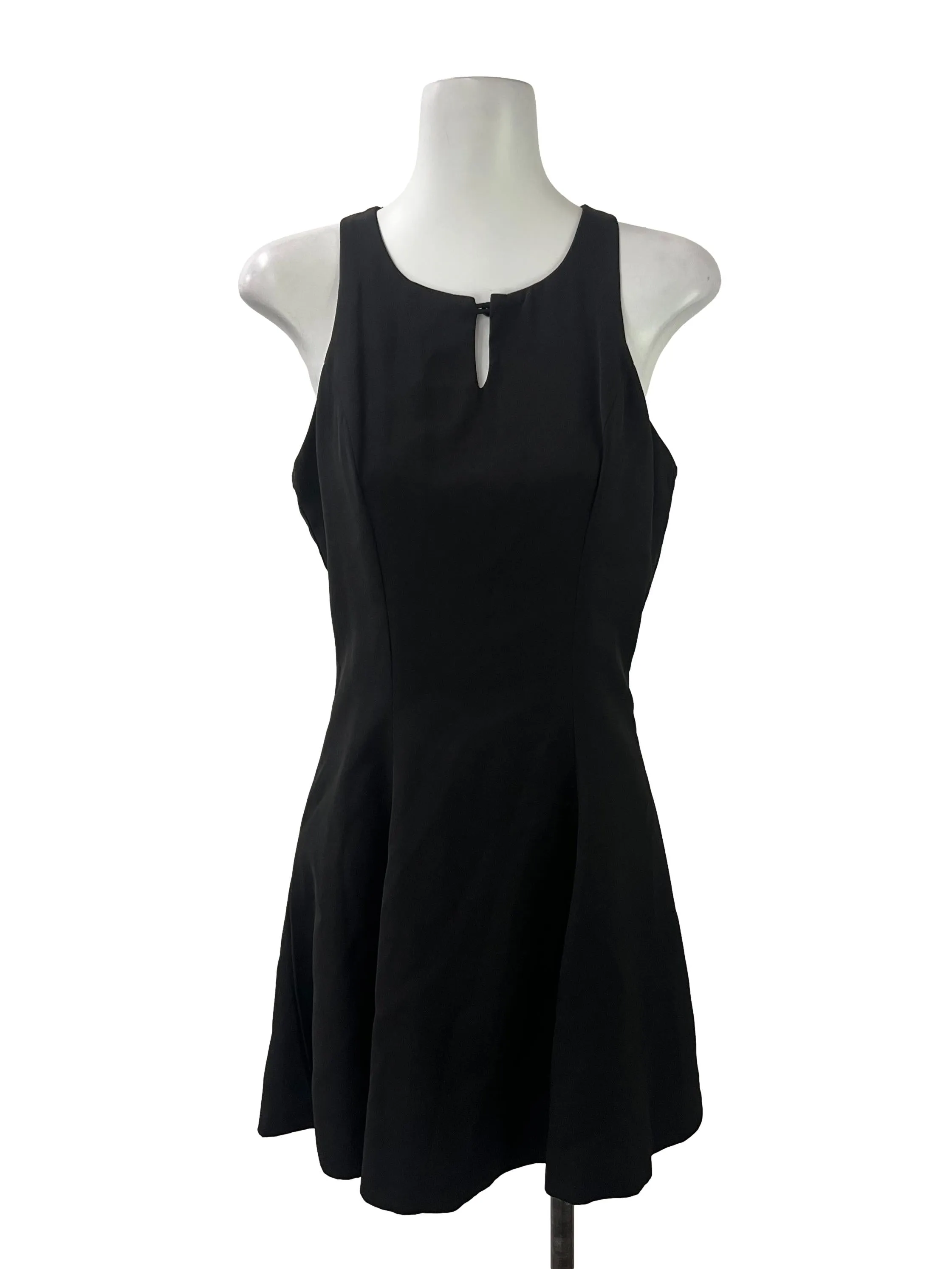 Black Race Back Skater Dress