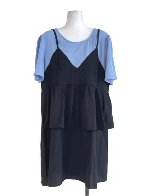 Black Ruffled Loose Dress