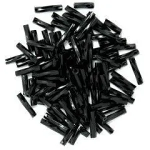 Black twisted bugle beads
