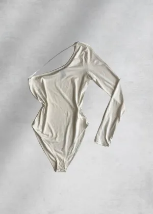 Blake One Shoulder Bodysuit - White