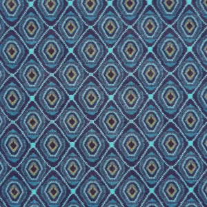 BLUE 'DIAMOND LOOM' LIBERTY LAWN COTTON HANDKERCHIEF