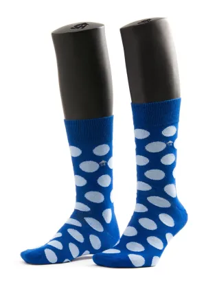 Blue Dots Design Men Socks