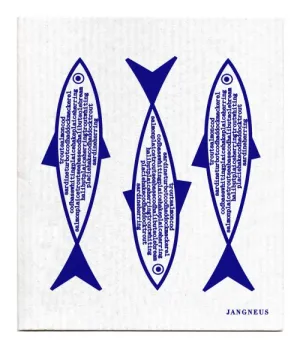 Blue Fish Dishcloth