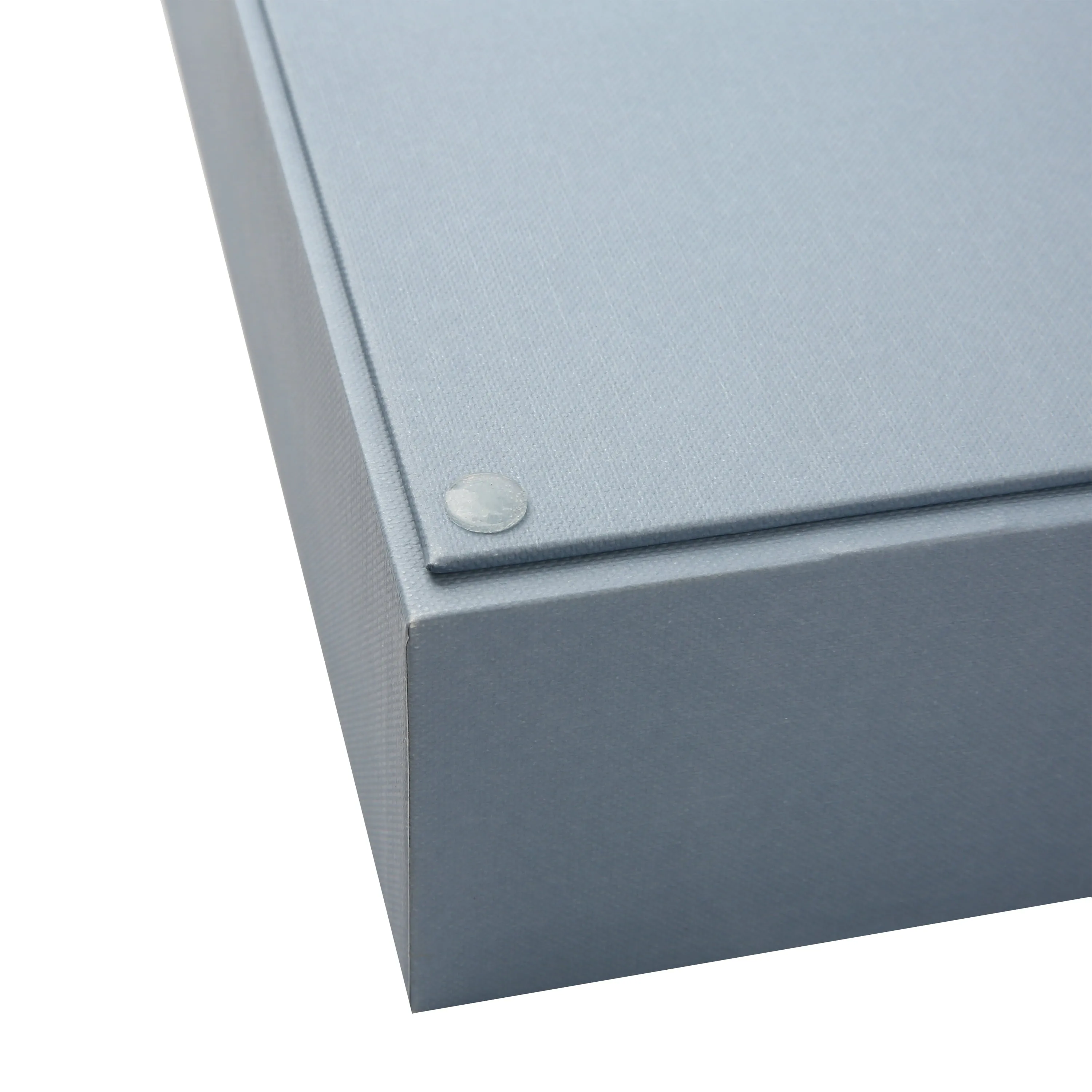 Blue Linen Paperboard Desk Organizer - 2-Piece Paper Tray Set - Fast Shipping