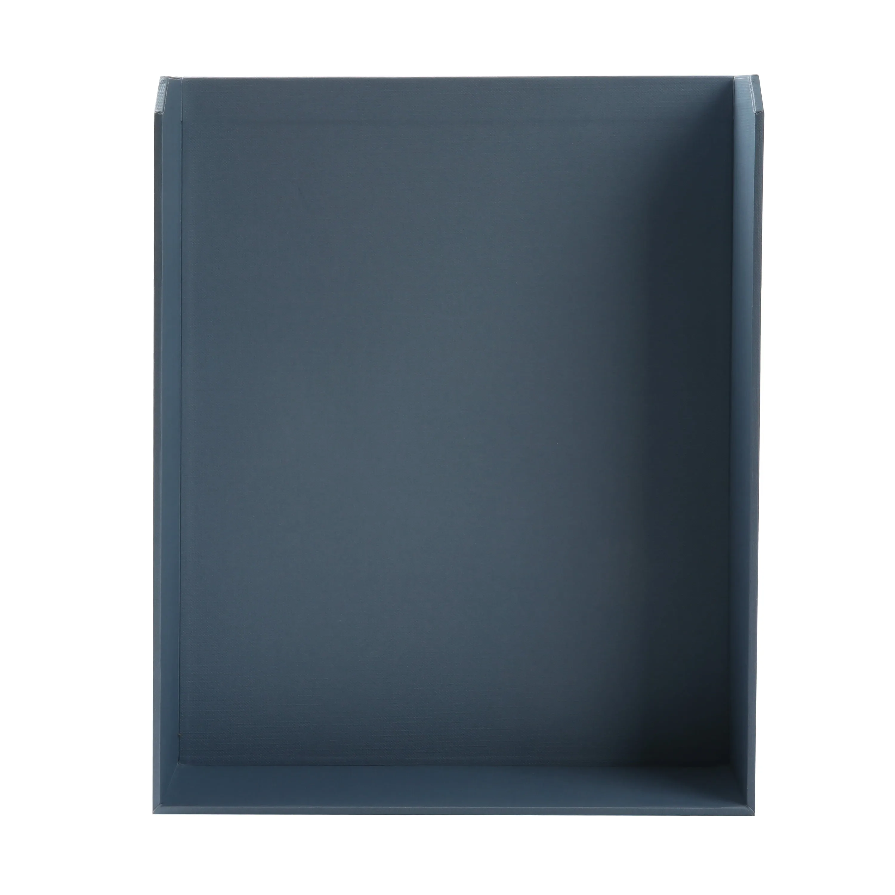 Blue Linen Paperboard Desk Organizer - 2-Piece Paper Tray Set - Fast Shipping
