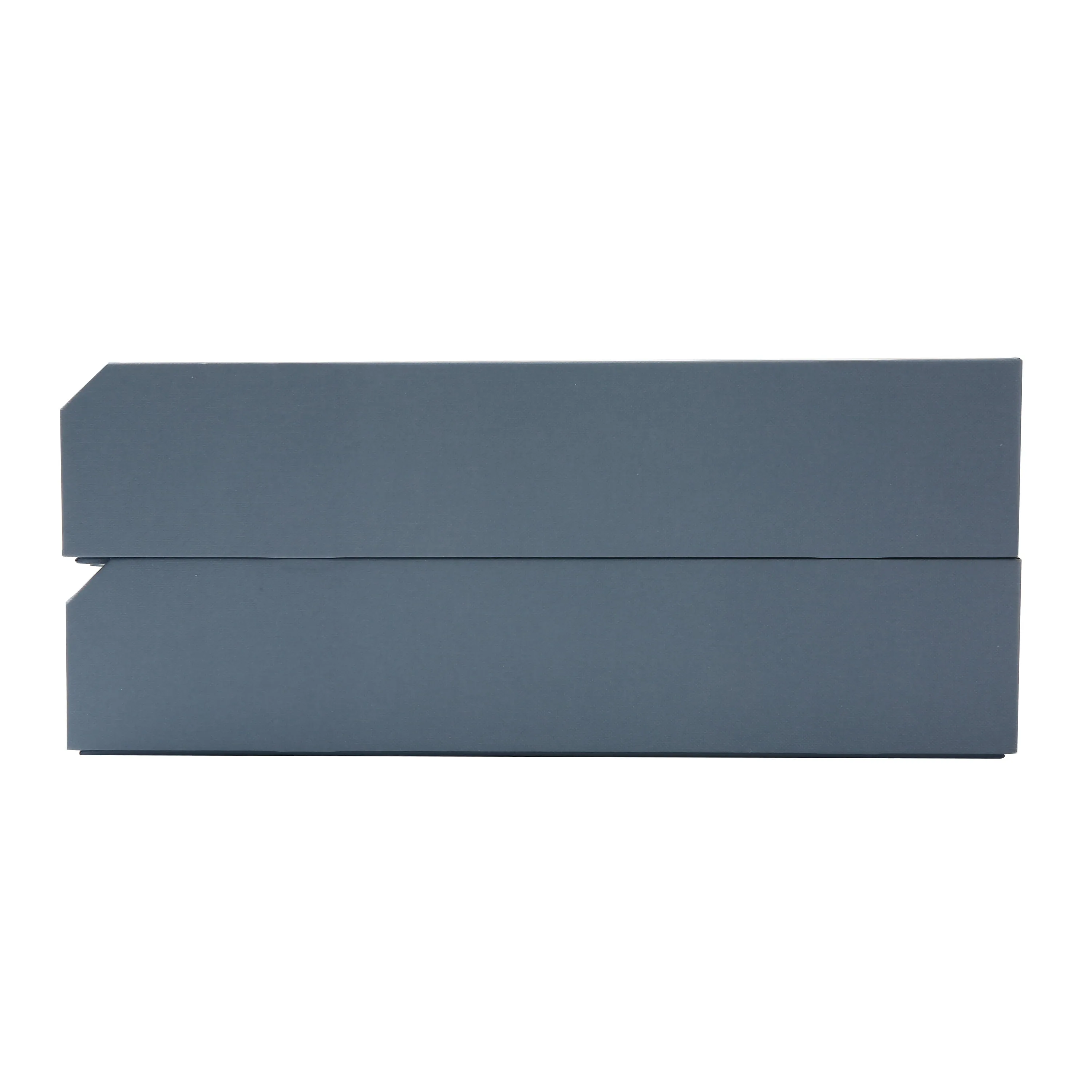Blue Linen Paperboard Desk Organizer - 2-Piece Paper Tray Set - Fast Shipping