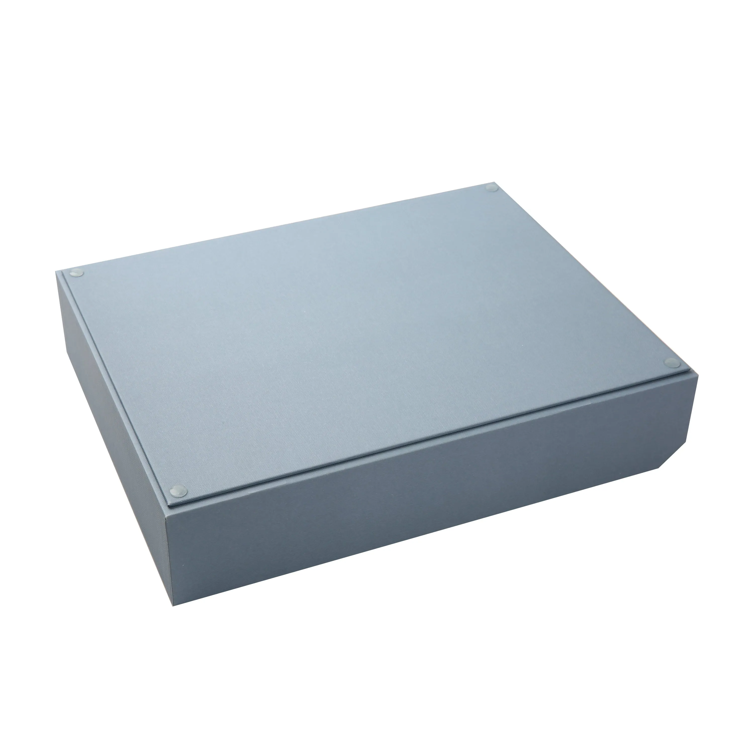 Blue Linen Paperboard Desk Organizer - 2-Piece Paper Tray Set - Fast Shipping