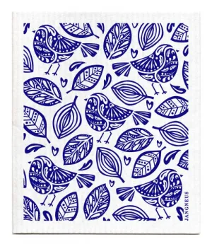 Blue Robins Dishcloth
