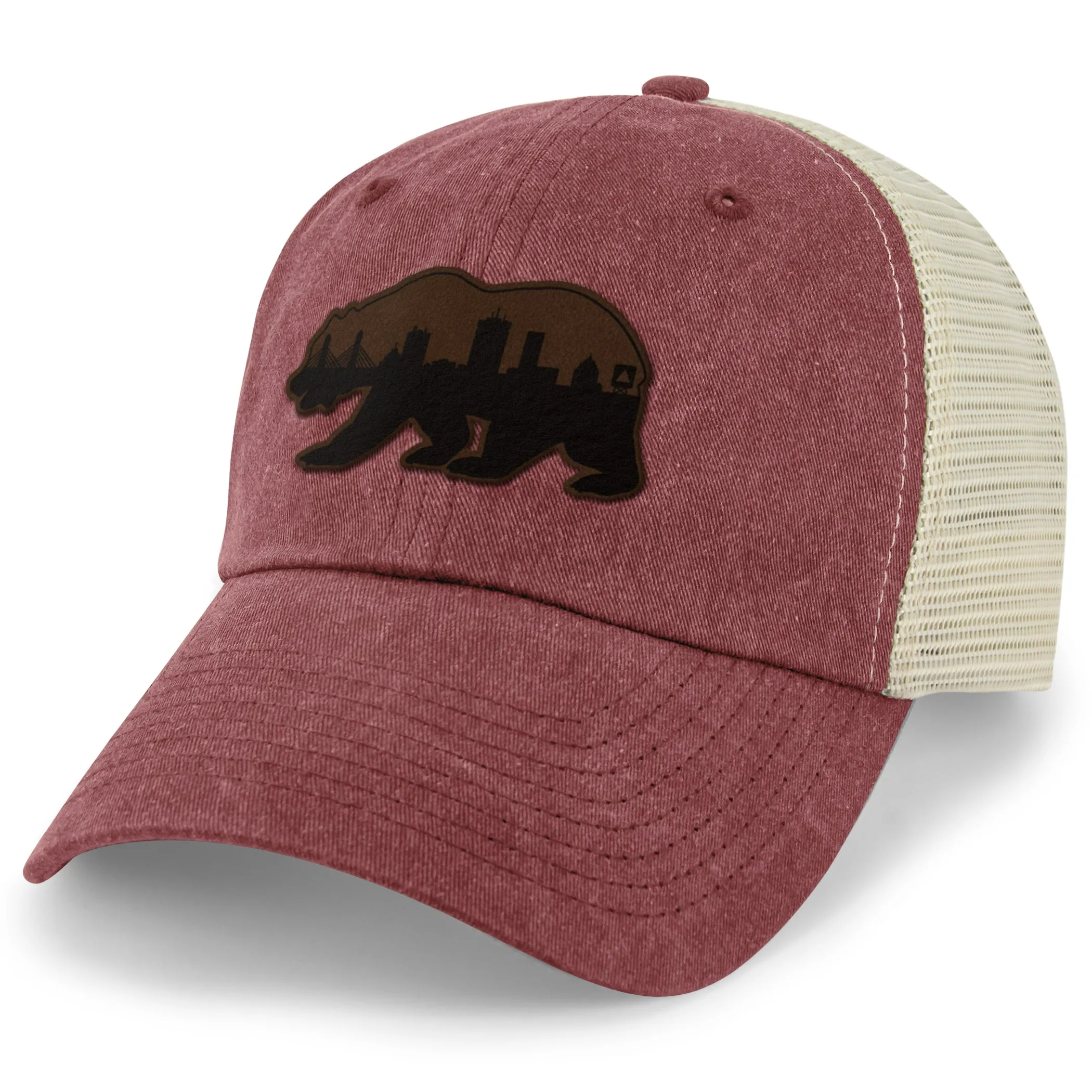 Boston Bear Skyline Leather Patch Relaxed Trucker